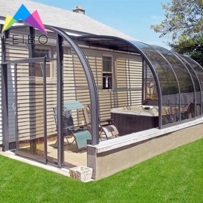 China New Modern High Profile Prefab Steel Structure Aluminum Sunroom Aluminum Greenhouse Garden Sunroom for sale