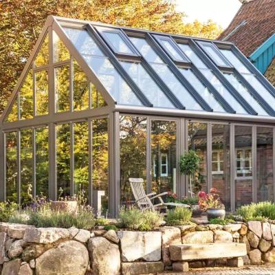 China Modern Sunroom house garden winter room profile prefab aluminum steel structure sunroom for sale