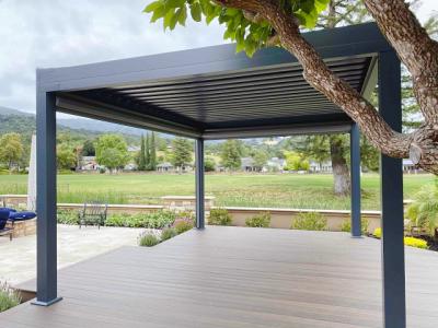 中国 High Quality Waterproof Outdoor Bioclimatic Aluminum Pergola Canopy Roof Pergola 販売のため