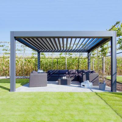 China Waterproof Sunroof Waterproof Patio Automated Gazebo Outdoor Garden Bioclimatic Aluminum Pergola for sale