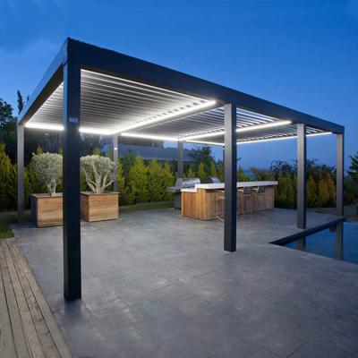 中国 Waterproof Aluminum Retractable Aluminum Pergola Systems Aluminum Pergola Roof Canopy 販売のため