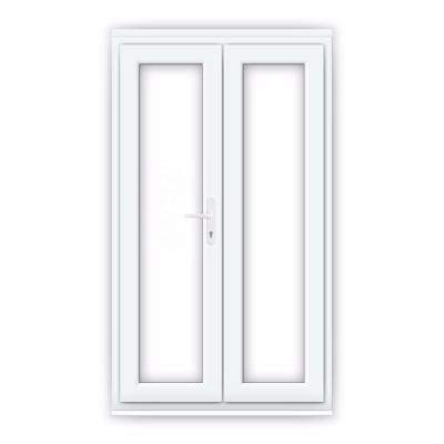 China Modern Exterior Bifold Sliding PVC Front Interior Folding Accordion Windows UPVC Balcony Curtains French Doors And Door Frame Bathroom for sale