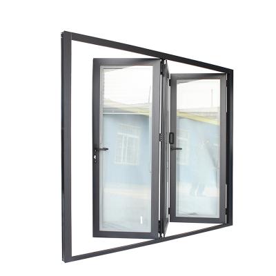 China Modern Design New Design Safety Glass Window Simple Stylish Top Quality Luxury Multi Folding Door for sale