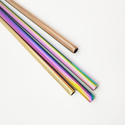 China Eco - Friendly Colorful Reusable Packing Straws Stainless Steel Straws for sale