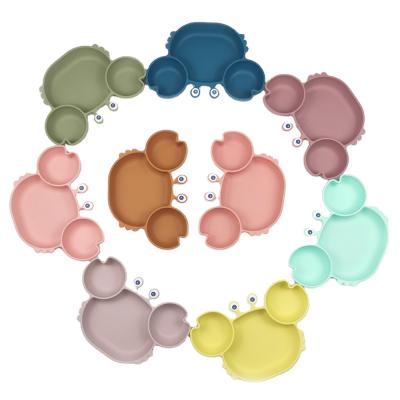 China Suction Toddler Plato Viable Custom Baby Silicone Feeding Bowl Divided Dinner Tableware Dishes for sale