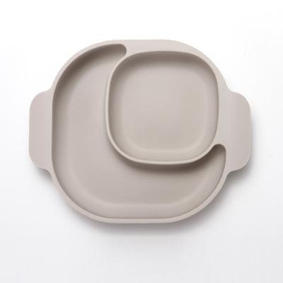 China BPA Free Design New Divided Plate Cute Baby Silicone Feeding Bowl With Suction Dishes for sale