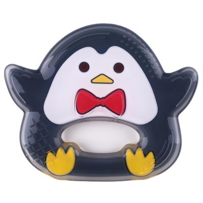 China Professional Made Baby Teething Pain Silicone EatingSolve Baby Training Cute Penguin Baby Teether Teether For Baby Solve Teething Pain for sale