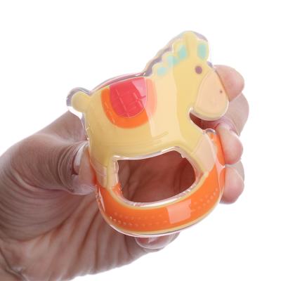 China High Level of Baby Training EatingSolve Baby Teething Pain Teething Clear Baby Toys Rocking Horse Shape Teether for Baby Solve Teething Pain for sale