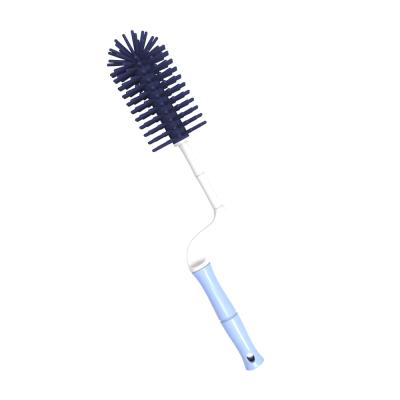 China Plastic PP Baby Feeder Bottle Brush Soft Silicone Milk Bottle And Nipple Brush for sale