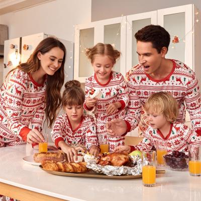 China Thermal Long Sleeve Family Christmas Pajamas Cotton Christmas Matching Pajamas Sets for sale