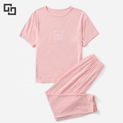 China New Summer Breathable Children Pajamas Children Sleeve Long Cotton Soft Girls Breathable Short Sleeve Pajamas for sale