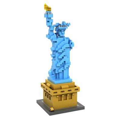 China Building Toy Children Assembling Toys, Liberty Building Diamond Building Block Plastic Scale Model LOZ World Architecture Statue for sale