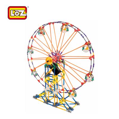 China Construction Toy Loz Ferris Wheel Building Blocks Electric Plastic DIY Bricks Toy Christmas Gift for sale