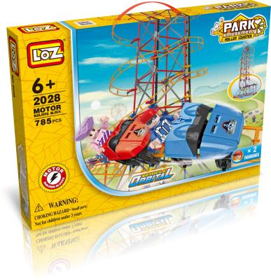 China Electric Cartoon Toy LOZ Amusement Roller Coaster Building Block Toy for sale