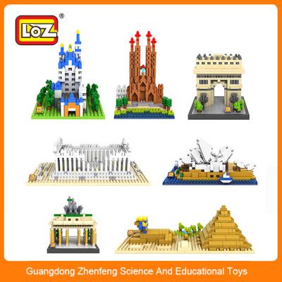 China Chinese building toy toy manufacturers / LOZ plastic building block brick architectural toy for sale