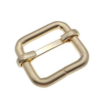 China Bags Custom Clothing Accessories Manufacturer Gold Color Square Pin Slider Buckle For Strap for sale