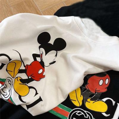 China Plus Size On Sale Mickey Mouse Short Sleeve T Shirt For Women Men Unisex Cartoon T-shirt Printed Girls T Shirt Plus Size Shirts for sale