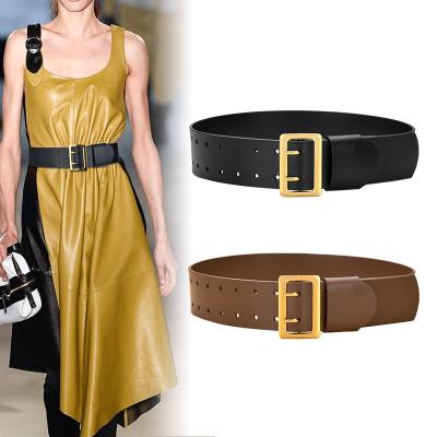 China Fashion.Casual wide waist belts women's fashion decoration skirt women's genuine leather seal retro belted women's style belt for sale