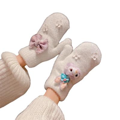 China Daily Life Stellalou Gloves With Thick Velvet Cartoon Lovely Girl Fleece Outer Recycling Coating Keep Gloves Warm for sale