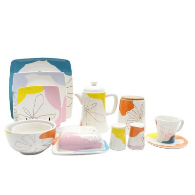 China Viable Nordic Ceramic Tableware Sets Bowls Bottles Soup Plates for sale