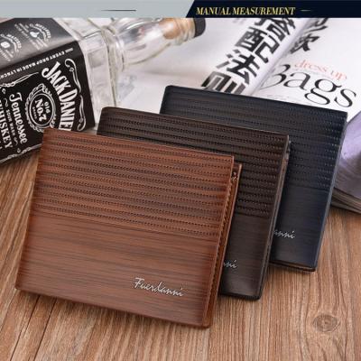 China Waterproof Leather Men Wallets Short PU Card Wallet Embossed Multipurpose Purse Comfortable Wallet Briefcases for sale