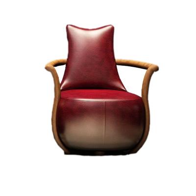 China European-style cooling single sofa chair new Chinese style leisure chair tiger tail creative personality skin art for sale