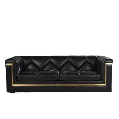 China Modern Karaoke Sofa Combination Matte Black Tea Room Office Skin Restoring Ways Antique CLUB Sofa for sale