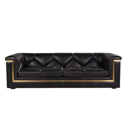 China Office black tea room light three simple luxury modern sofa combination matte skin restoring antique ways KTV club sofa for sale