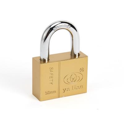 China Mini Square Lock Plated Low Price Outdoor Anti-theft Lock Fine Workmanship Imitation Iron Copper Padlock for sale