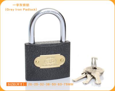 China Hot Selling Gray Iron Padlock Home Application in South Asia Market for sale