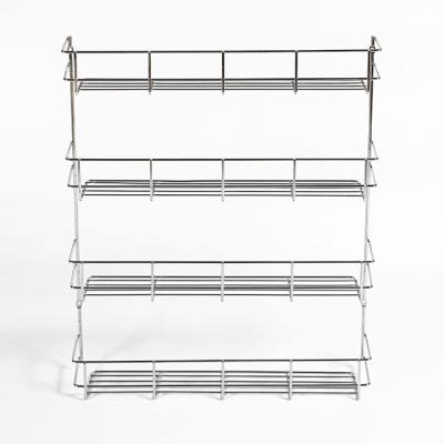 China Minimalist Kitchen Metal Wall Mounted Spice Rack Organizer Set Of 4 Layer Spice Racks for sale