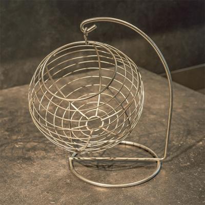 China Pretty and stylish contemporary round wrought iron hammock fruit baskets in the shape of a living room and kitchen cage for sale