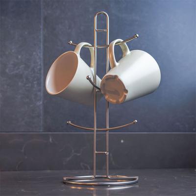 China Sustainable Cup Holder Stand Metal Cup Holder Cup Tree Stand for sale