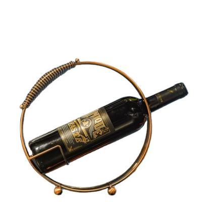 China Sustainable Round Metal Wine Rack Countertop Wine Rack Special Wine Rack Special Display for sale