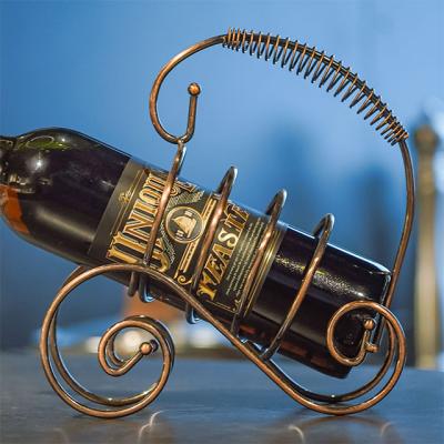 China Luxury Wine Art Wine Rack Brass Storage Rack Viable Unique Shape for sale