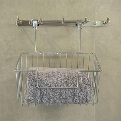 China Modern Large Capacity Shower Organizer Cart Basket Bathroom Shelf Stainless Steel Bath Rack for sale