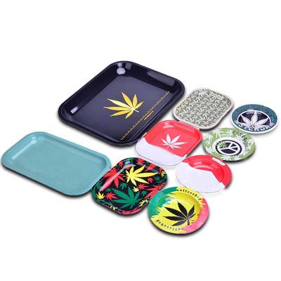 China Custom Blank Silver Square Tin Tray Recyclable For Smoking Sublimation Rolling Tray for sale