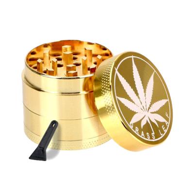 China Large Portable Deluxe Golden Herb Powder Grinder Tobacco Grinder Portable for sale