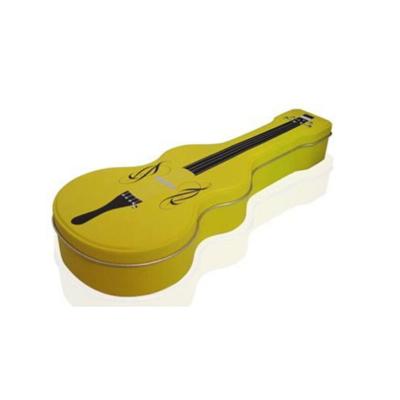 China Factory Fast Delivery Multifunctional Decorative Tin Special Guitar Shaped Box for sale