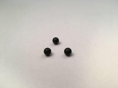 China Black Shining Solid Rubber Ball High Abrasion Resistance For Machine Industry for sale