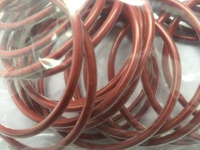 China Encapsulated Silicone O Ring Seals , Red High Temperature Rubber Silicone Rings for sale