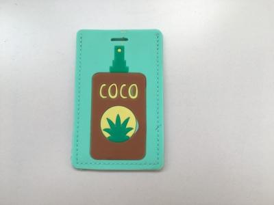 China Green Color Molded Rubber Parts , Custom Personalized Luggage Tags For Airport for sale