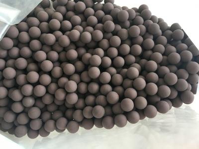 China Brown Color Matte High Bounce Rubber Ball Neoprene Material Chemical Resistant for sale