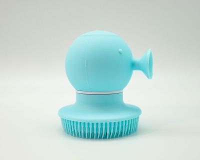 China Antibacterial Blue Color Silicone Exfoliating Brush For Body , Molded Rubber Parts for sale