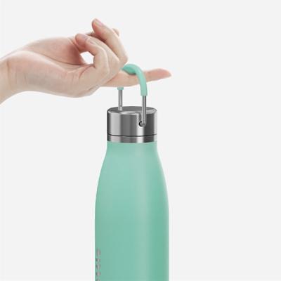 China Sustainable Popular Double Wall Sport Water Bottle Outdoor Stainless Steel Custom Water Flask With Handle for sale