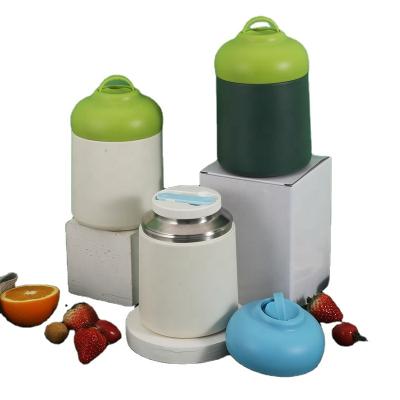 China Eco-friendly Sustainable Insulate Stainless Steel Vacuum Kid Lunch Containers Food Hot Pot With Foldable Spoon for sale