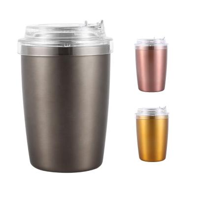 China Viable Hot Sale 350ml Sublimation Wide Mouth Coffee Tumbler Stainless Steel Insulate Coffee Mug With Lid for sale