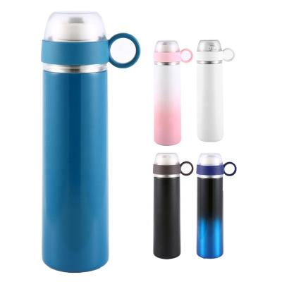 China 304 Stainless Steel PORTABLE Sport Bottle With Cup Lid Flask With Custom Logo for sale