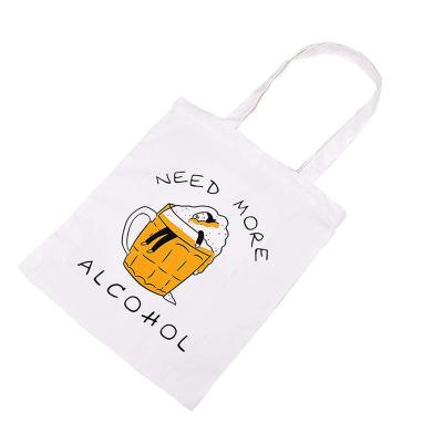 China Biodegradable Wholesale Reusable Shopping Bag Cotton Canvas Tote Bag Printing Black Custom Logo for sale