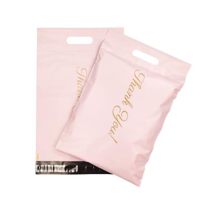 China Apparel Express Biodegradable T-Shirt Packaging Mailing Handle Apparel Mailing Bags Poly Starch Postage Ads With Logo for sale